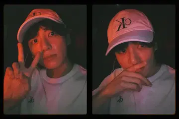 Calvin Klein Jeans 야구 모자 화이트 정국