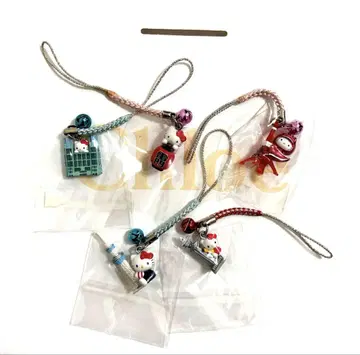 가격 인하! 지역 한정 키티 스트랩 5개 세트 도쿄 오사카