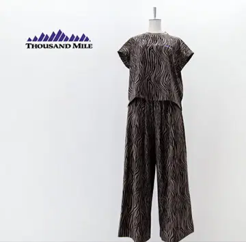사우전드 마일 제브라 셋업 와이드 팬츠 셔츠