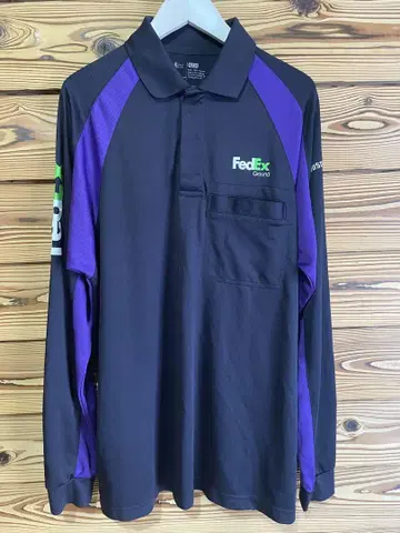 A01966 FedExGround 페디스그라운드 카라 부착 롱 T