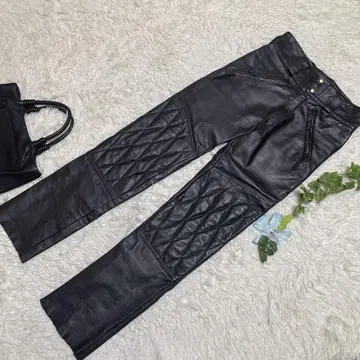 90s 빈티지 가죽 팬츠 천연 가죽 바이커 USA 32 M 상당