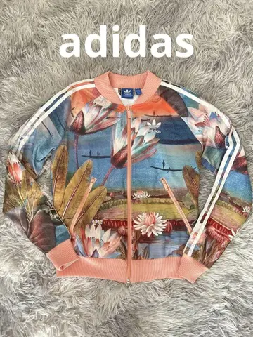 [adidas] 아디다스 연꽃 패턴 트랙 자켓 M 새상품급