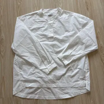 카렌아쉬 블라우스 화이트 헨리넥 calen h.