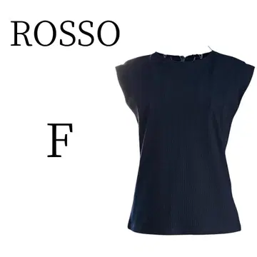 새상품 ROSSO 로쏘 네이비 슬리브리스 셔츠 블라우스