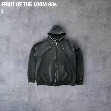 Fruit of the Loom 90s 집 후디 블랙 L