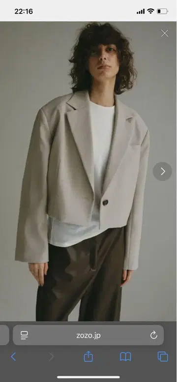 HER 크롭 테일러 자켓