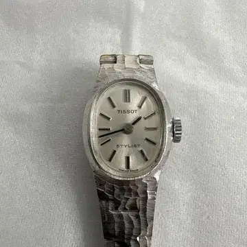 귀중 가동 TISSOT STYLIST 실버 손목시계