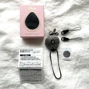새상품 Deco Putit 데코쁘띠 수납식 스트랩 스와로브스키 스마트폰