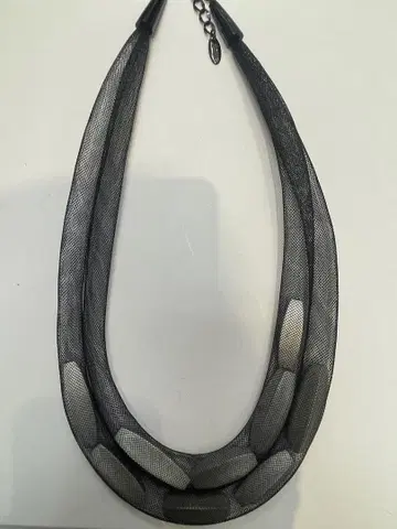 코시노 히로코 블랙 메쉬 2연 목걸이