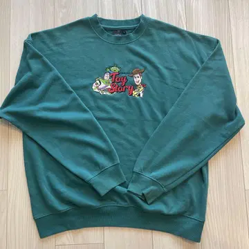 y2k 00s 토이스토리 자수 트레이닝복 맨투맨 공식 그린 L