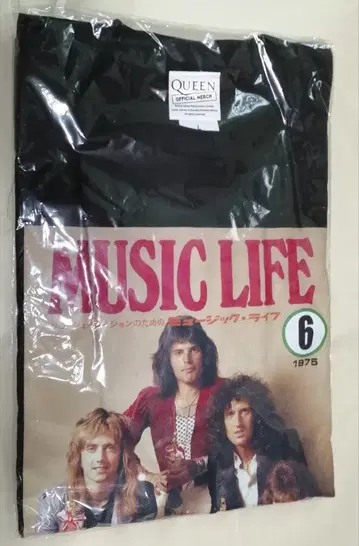 [ 새상품 ] QUEEN Music Life Cover 셔츠 블랙 (L)