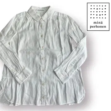 [새상품급] 미나 페르호넨 even 블라우스 긴팔 나비 자수