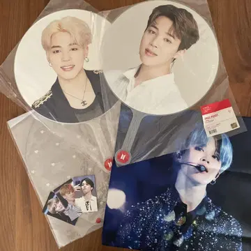BTS 지민 부채 2개 슬로건 등