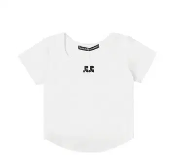 Rest & Recreation 화이트 T셔츠 옷깃 넓음