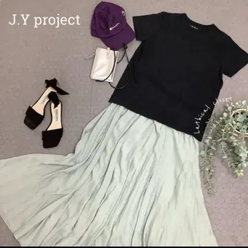 새상품 JG project 민트 그린 플레어 롱 스커트 F