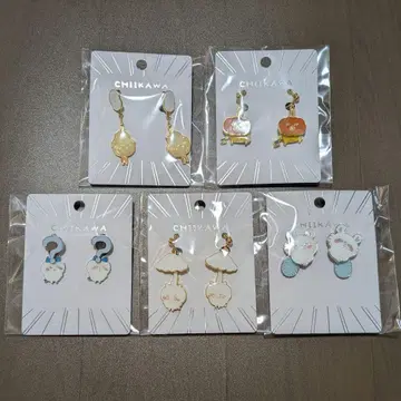 치이카와 (먼작귀) 귀걸이 귀찌 5개 세트