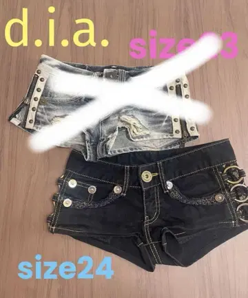 d.i.a 데님 숏팬츠 1점 레어 헤이세이 갸루 블랙