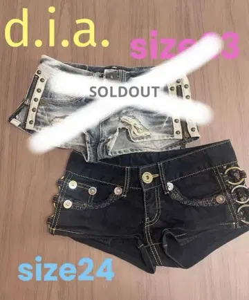 d.i.a 데님 숏팬츠 1점 레어 헤이세이 갸루 블랙