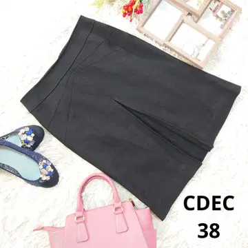 새상품급 일본제 CDEC 울 스커트 (M) 블랙