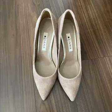 DIANA 베이지 스웨이드 스틸레토 펌프스 21.5cm