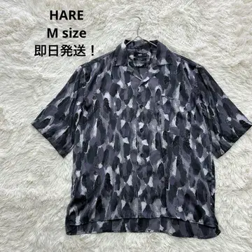 [ HARE ] 하레 카모 패턴 반팔 셔츠 그레이 계열 M size