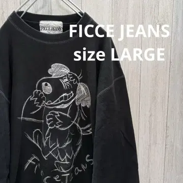 일본제 FICCE JEANS 자수 맨투맨 트레이닝복