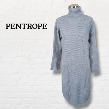 PENTROPE 롱 니트 원피스 터틀넥 [ F ] 그레이 가을/겨울