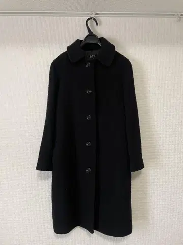 A.P.C. 블랙 체스터 코트 XS