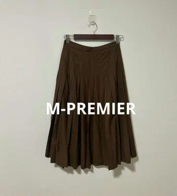 M-PREMIER 엠프리미어 플리츠 스커트 브라운 36