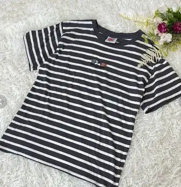 보더 반팔 T셔츠 코튼 100% ( M )