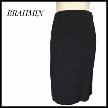 BRAHMIN 브라민 리브 블랙 타이트 스커트 모 100%