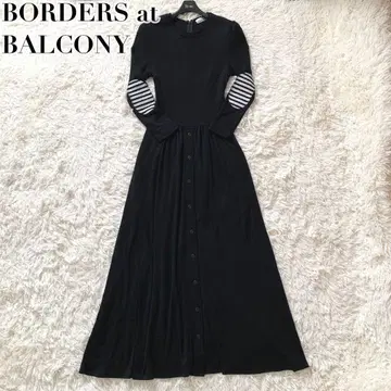 새상품급 보더스 앳 발코니 현행 롱 원피스 저지 블랙