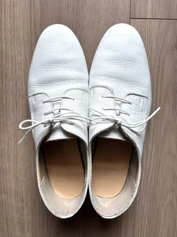 24.5cm 키다리 아저씨 화이트 레이스업 슈즈