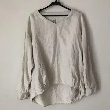URBAN RESEARCH DOORS 린넨 V넥 긴팔 셔츠