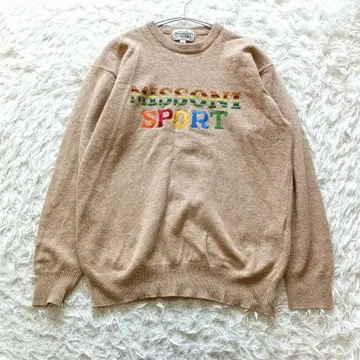 MISSONI SPORT 미쏘니스포츠 로고 자수 긴팔 스웨터 L