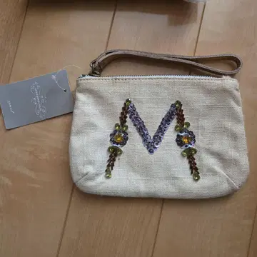 앤트로폴로지 비즈 자수 파우치 M