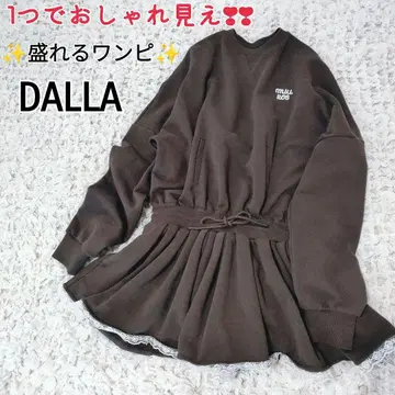 DALLA 볼륨감 있는 귀여운 프릴 미니 원피스 갸루 M