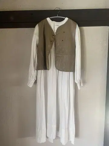 freaks store 베이지 가죽 베스트 M