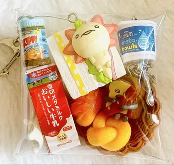 가챠 파우치 묶음 판매 아침 식사 빵 베이커리 데코 부품