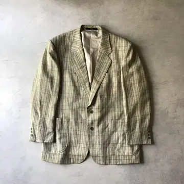 DAKS 닥스 테일러드 자켓 수트 린넨 30% 체크 무늬