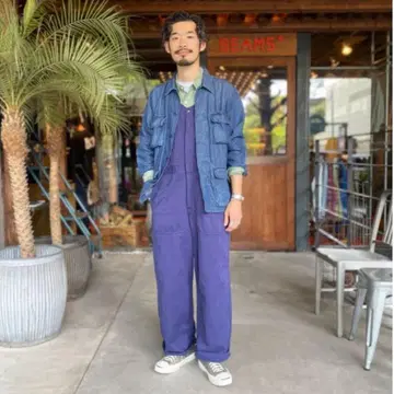 BEAMS+ 네이비 오버롤