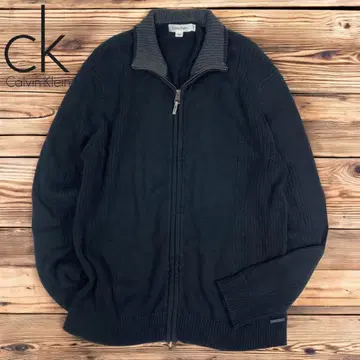 09M218 Calvin Klein 집업 리브 니트 가디건