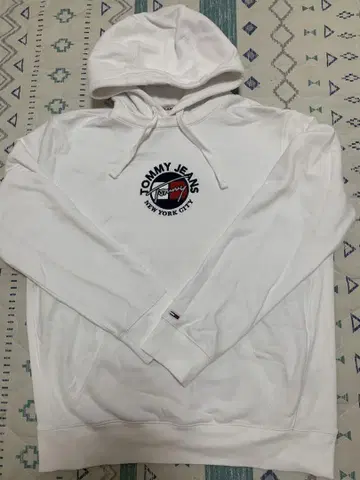 TOMMY JEANS 화이트 후드티 XL
