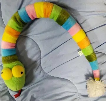 밤과 케로 줄무늬 뱀 봉제 인형 S