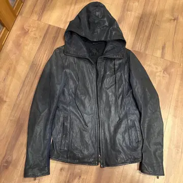 DOMENICO+SAVIO 후드 가죽 카즈야 블랙