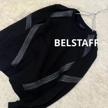 BELSTAFF 가죽 디자인 맨투맨 트레이닝복 M