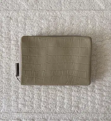 오리타타타 소가죽 크로커다일 패턴 멀티 지갑 연한 갈색