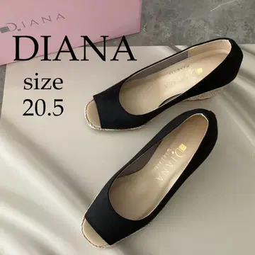 미사용 새상품 DIANA WELL FIT 블랙 오픈토 펌프스 20.5