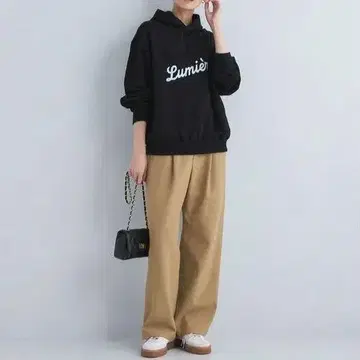 컨디션 최상 그린 라벨 릴랙싱 올마이 기모 와이드 팬츠 38
