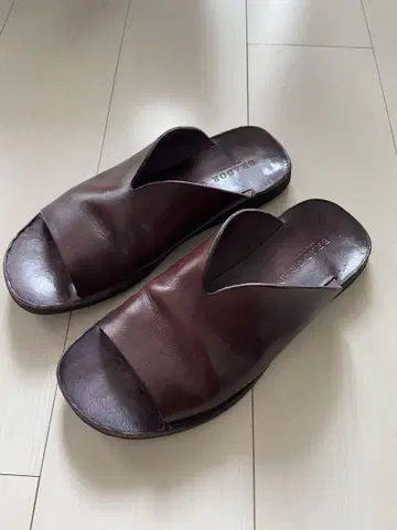 BRADOR 브라도르 천연 가죽 가죽 샌들 슬립온 40